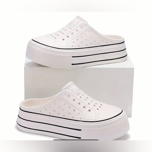 Halo & Harley Shoes - Women's White Platform Slip-On Shoes